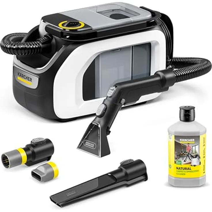 Kärcher Waschsauger SE 3 Compact Home Shoe N1, 500 W, inkl. Shoe!Cleaner und Waschfugendüse, 1,7 l Frischwassertank, 4,1 kg, für gründliche Reinigung von Stoffmöbeln und Schuhen