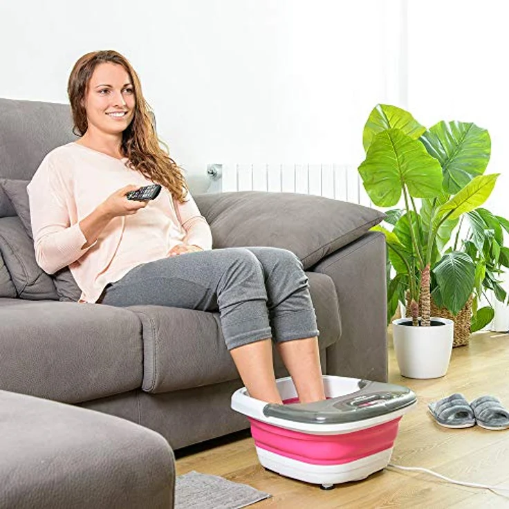 Solac, Massagegerät Therma Hydro ME7756, ergonomisch zusammenklappbar mit Hydromassage-Funktion für entspannende Fußbäder – Bild 4