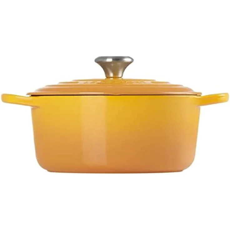 Le Creuset Signature Gusseisen-Bräter mit Deckel, Ø 24 cm, Rund, Nectar - Für alle Herdarten und Induktion geeignet, Volumen: 4,2 l, Made in France – Bild 3