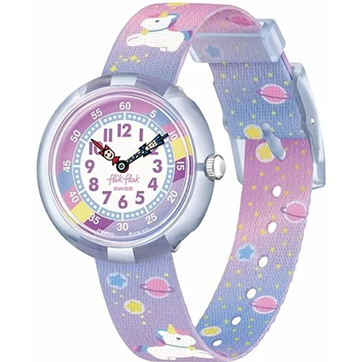 FLIK FLAK Kinderuhr Cuddly Einhorn FBNP213, mehrfarbig, 32 x 19 x 10 cm