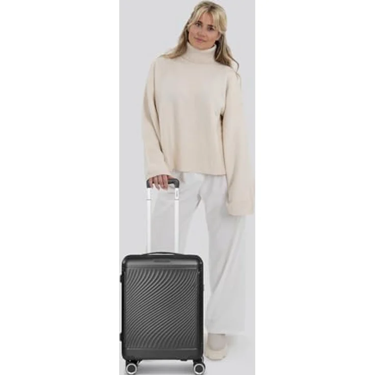 Picard Vienna Kabinentrolley S, 54 cm, 4 Rollen, schwarz, 100% Polypropylen – Bild 6