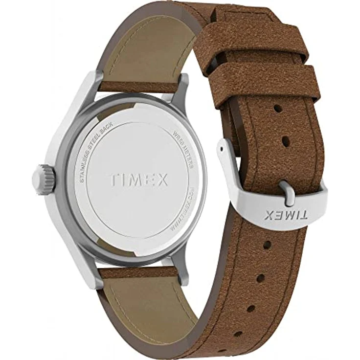 Timex Men's Expedition Scout, 40mm Quarzuhr mit grünem Zifferblatt und braunem Lederarmband, wasserdicht bis 50m – Bild 2