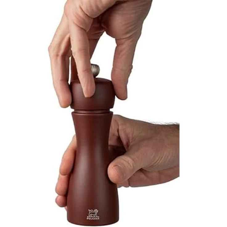 Tahiti Duo PEUGEOT - Pfeffermühle + Salzmühle Tahiti Erde 15 cm + Pfeffer & Steinsalz - Klassische Mahlgradeinstellung - Aus PEFC-zertifiziertem Holz - Französiches Know-How - Kakao- & Haselnussbraun – Bild 5