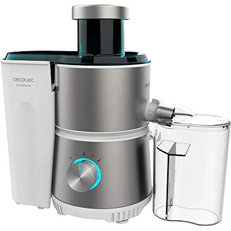 Cecotec 400-W Kompakt-Orbitalmixer Juice&Fresh 400 Titan White. Schwarzer titanbeschichteter Scheibe, 20000 UpM, Eingabeöffnung mit Beschichtung aus Titan, 2 Geschwindigkeiten – Bild 1