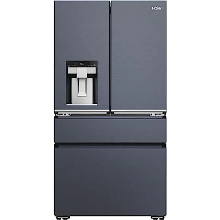 Haier French Door 90 SERIE 7 PRO HFW7918EIMB Kühl-Gefrierkombination/Total No Frost/Smart hON-App/HumidityZone/MyZone XL/Leise nur 35 db(A) / Türdisplay/Obsidian Black Inox – Bild 1