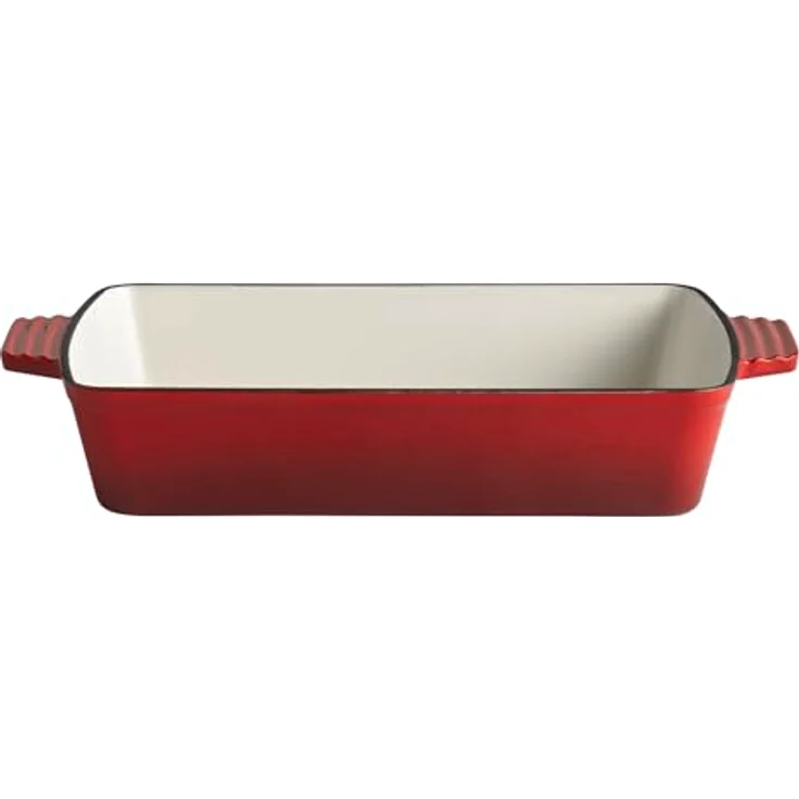 APS Auflaufform "5 STARS", Gusseisen, induktionsgeeignet, ofenfest, 33 x 24 cm, 3,5 Liter, rot – Bild 1