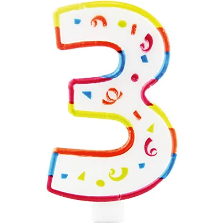 Folat Kaarsjes Groot 3 met houder/STK