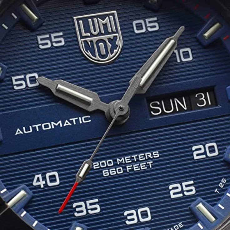 Luminox Automatikuhr Luminox XS.3863 Herrenuhr Master Carbon Seal Automatik 45mm 20ATM, Blaues Zifferblatt und Kautschukarmband – Bild 4