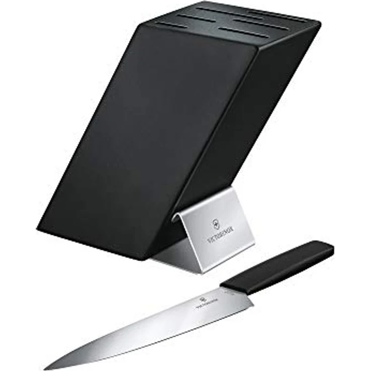 Victorinox Swiss Modern Messerblock, Platz für 6 Küchenmesser, aus Holz, Schwarz - Platzsparende Messer-Aufbewahrung – Bild 3