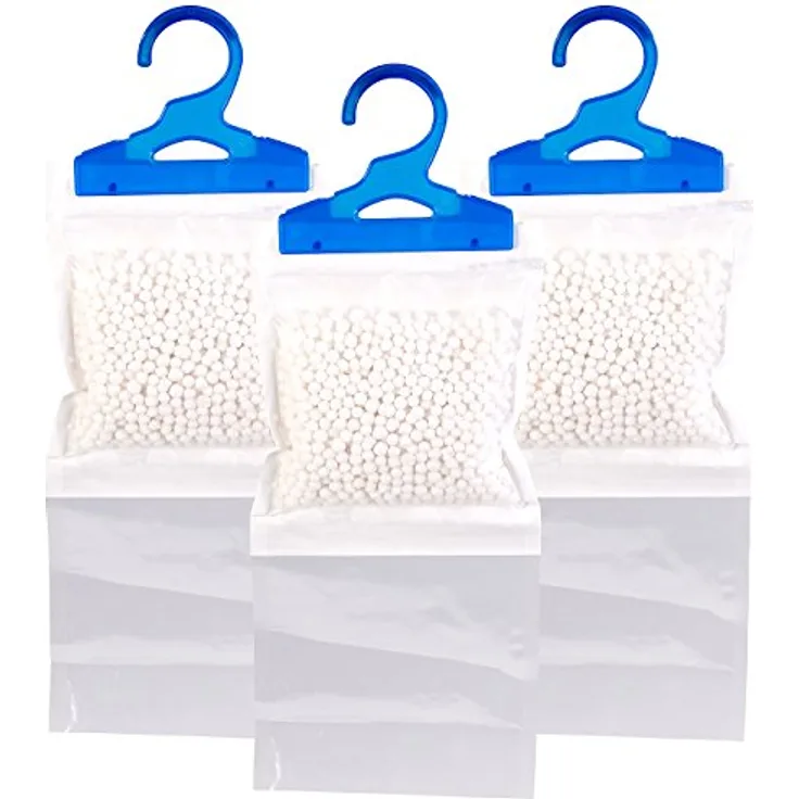 Sichler Haushaltsgeräte Raumentfeuchter: 3er-Set XL-Kleiderschrank-Entfeuchter zum Aufhängen, je bis zu 450 ml (Luftentfeuchter für Schrank, Entfeuchter Schrank, Kleiderbügel) - Preisvergleich