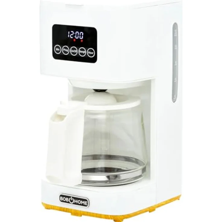Bob Home Buongiorno Café, Filterkaffeemaschine mit Timer, 12 Tassen, Warmhalteplatte, Aromaregler, Holzdekor-Elemente, LED-Display mit Touchtasten – Bild 1