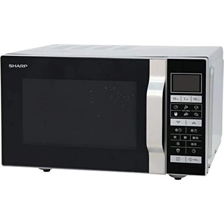 Sharp R-860S 3-in-1 Mikrowelle mit Grill und Heißluft, Standgerät, 25 Liter Garraum, 900 Watt, 49 cm, Programmautomatik, Gewicht und zeitgesteuertes Auftauen, edelstahl – Bild 14