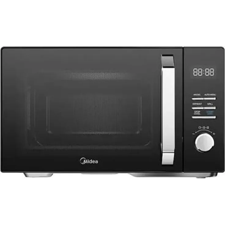 Midea MAG25XF Kombi-Mikrowelle Grill, 25 Liter, 800 Watt, schwarz/silber