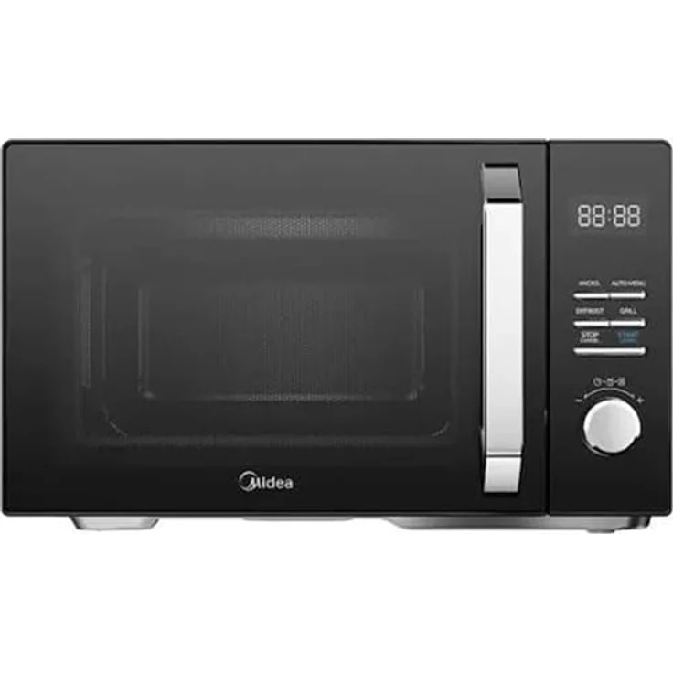 Midea MAG25XF Kombi-Mikrowelle Grill, 25 Liter, 800 Watt, schwarz/silber