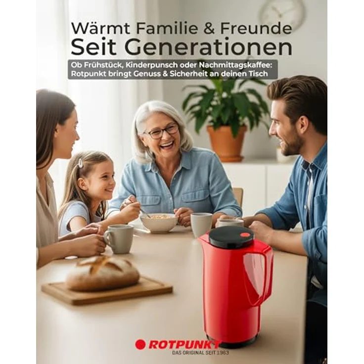 Rotpunkt Maxima 760, crazy red Thermokanne Rot 1000ml 760-11-00-0 – Bild 6