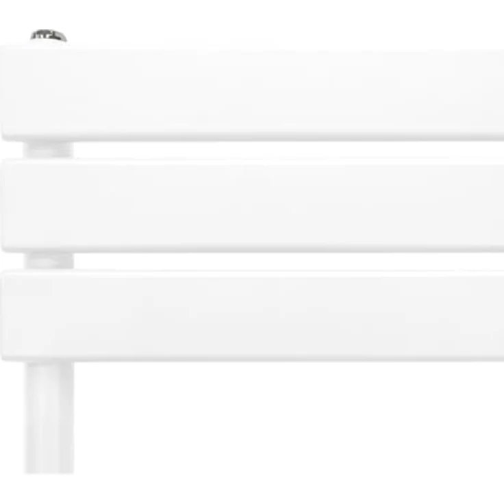 Monster Shop Flacher Handtuchheizkörper 1200mm x 450mm | Glänzend Weiß Kohlenstoffstahl | Hohe Wärmeleistung 1892 BTU, Leiterdesign mit 12 Paneelen | Inkl. Reinigungsbürste, Befestigungsset & Halterungen – Bild 3