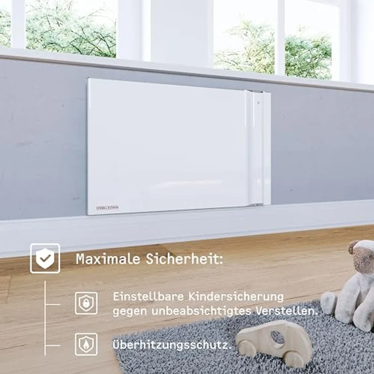 STIEBEL ELTRON Duo-Wandkonvektor CND 200, 2 kW, für ca. 20 m², LC-Display, Wochenschaltuhr, 234816, Konvektor – Bild 4