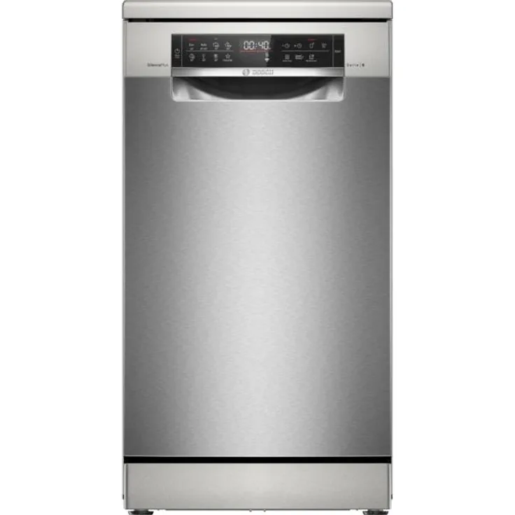 Bosch SPS6EMI21E Standspüler 45cm, silber-inox, energieeffizient mit AquaStop und 5 Jahren Garantie