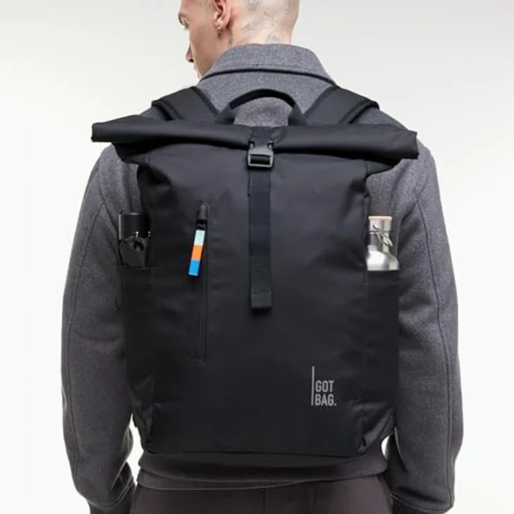 Got Bag Freizeitrucksack Rolltop Easy, 30 cm breit, 15 cm tief, schwarz – Bild 6