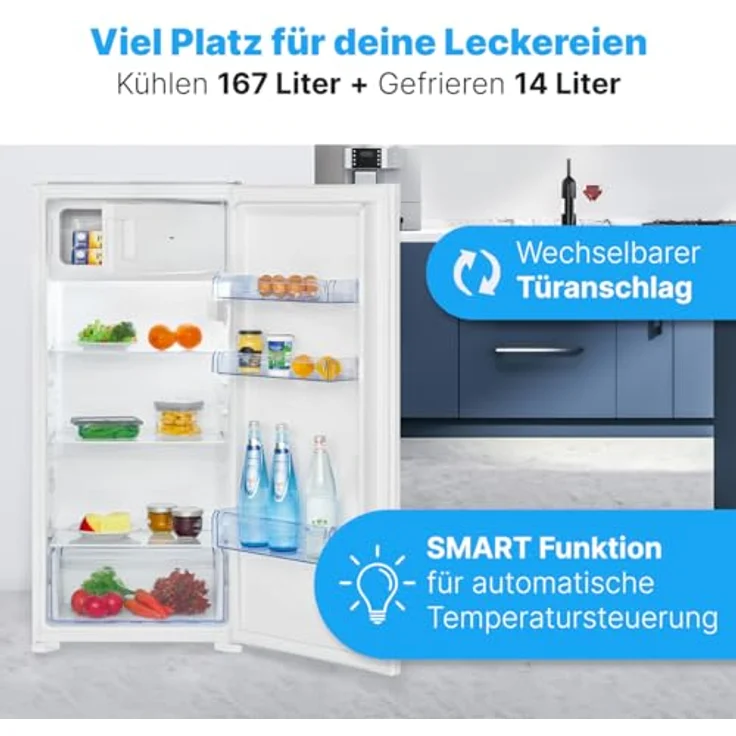 Bomann Einbau-Kühlschrank KSE 7812 weiß, 181 Liter Nutzinhalt, SMART Funktion, Abtauautomatik – Bild 3