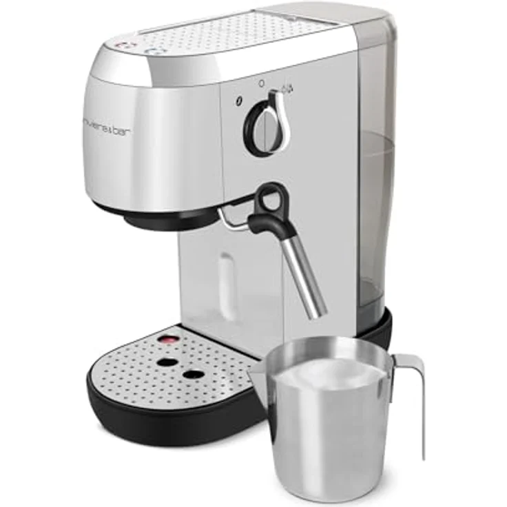 Riviera & Bar BCE350, Edelstahl Espressomaschine mit 1,4 l Wassertank, 1400 W, 19 bar Druck – Bild 4