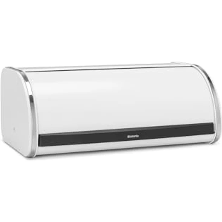 Brabantia Rollbrotkasten, große Aufbewahrungsbox aus langlebigem Stahl, platzsparend mit flachem Deckel, weiß – Bild 2