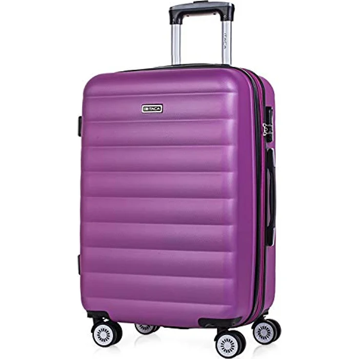ITACA - Koffer Mittelgroß - ABS Hochwertiger und Stabiler Reisekoffer mit Rollen - Koffer Mittelgroß 4 Rollen Leicht mit Kombinationsschloss. Koffer 4 Rollen 71260, Violet – Bild 1