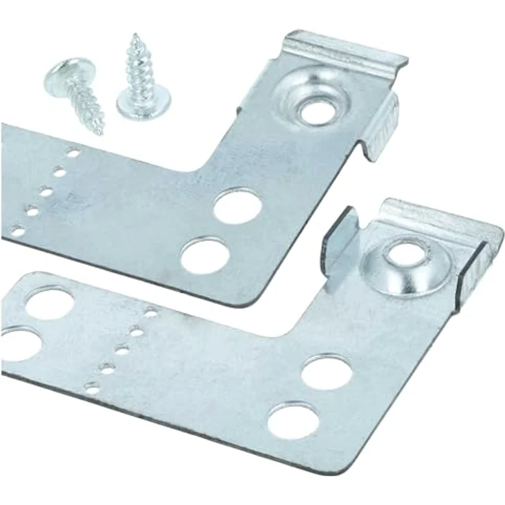 vhbw 2x Befestigungswinkel Ersatz für Bosch 00622622, Metall-Befestigungssatz für Geschirrspüler, silber, 8,1 x 6,1 x 0,8 cm – Bild 5