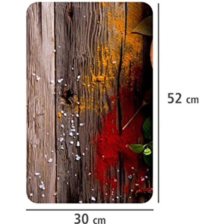 Wenko Herdabdeckplatte Universal Gewürze, 2er Set Herdabdeckung für alle Herdarten, Gehärtetes Glas, 30 x 52 cm, mehrfarbig – Bild 6