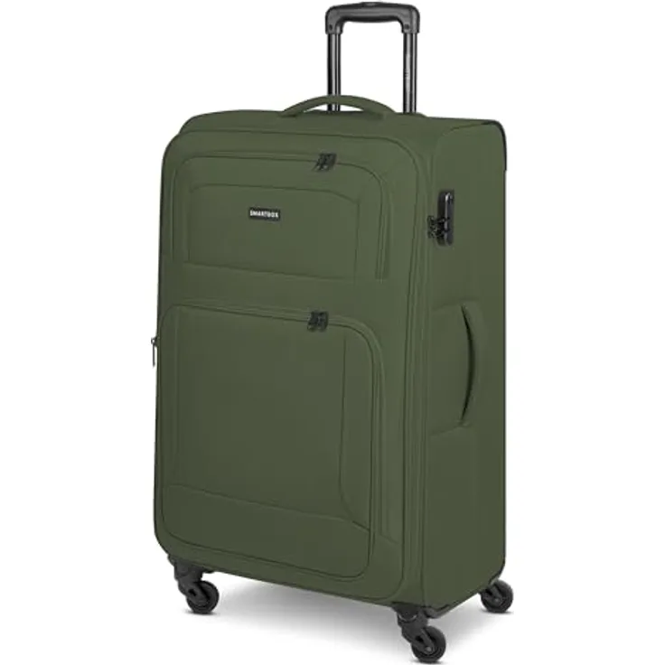SMARTBOX großer Weichgepäck Check-in Koffer für Damen & Herren | Großer XL Trolley 46 x 31 x 78 cm | 4 Rollen & Zahlenschloss | erweiterbar mit Dehnfalte | leichte 3,6 kg | Edition 04
