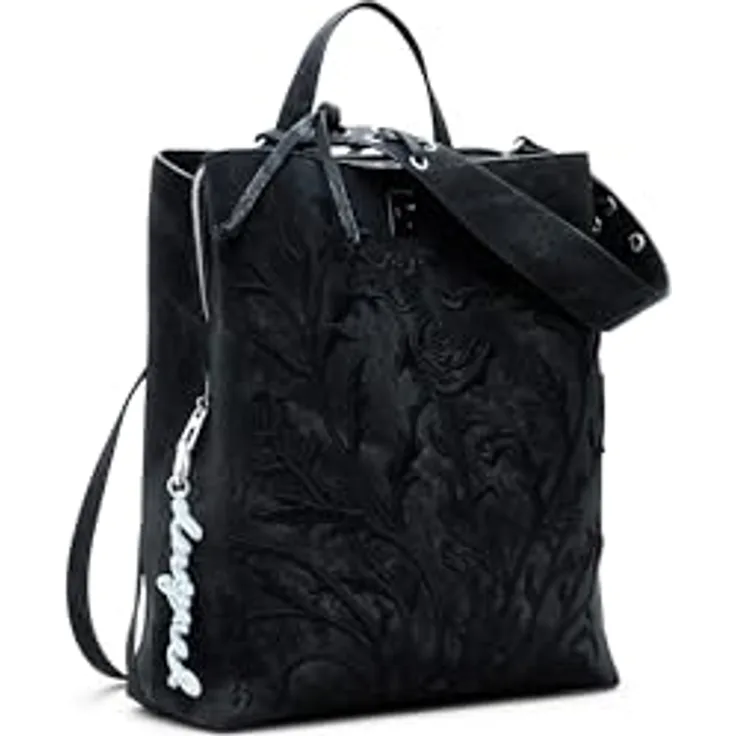Desigual Romeo Sumy, Rucksack 35 cm, schwarz, 100% Polyurethan, 28 x 10 x 35 cm