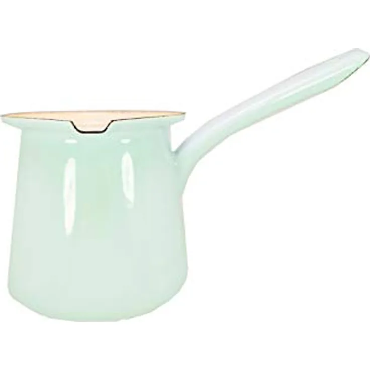 Riess, 0445-006, Kaffeekocher, CLASSIC - BUNT/PASTELL, Farbe Türkis, Inhalt 0.75 Liter, Höhe 10.5 cm, Emaille, Induktion