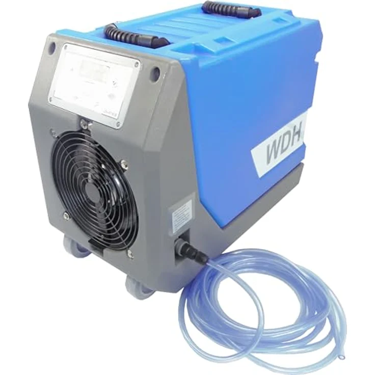 WDH Bautrockner WDH-R180B (bis 70 L/T) - Entfeuchtungsleistung bis zu 70 Ltr./Tag, Pumpfunktion, LED-Display, Defrost Funktion, stapelbar, semi-pneumatische Reifen – Bild 1