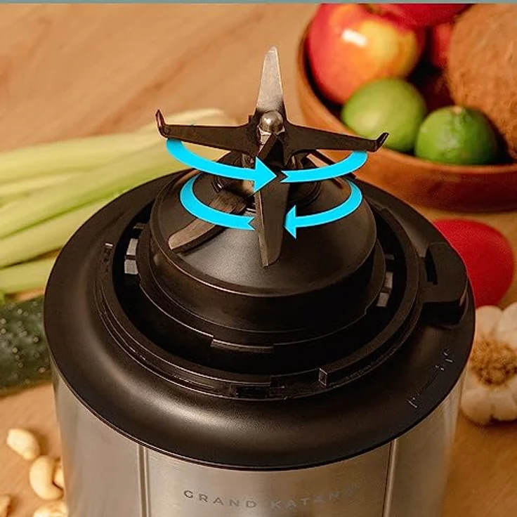 Cecotec Grand Katana 2700MAX Total Destroy B Glasmixer. Nennleistung 1800 W und max. 2700 W, Gegenrotationstechnologie, 8 Klingen mit schwarzer Titanbeschichtung, 1,8 l hitzebeständiger Krug – Bild 3