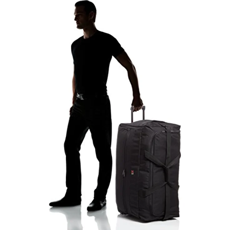 Pack Easy Koffer Light Bag, XL Rollentasche, Schwarz, 158 l mit stabilem Trolleygestänge und drei Rollen – Bild 6
