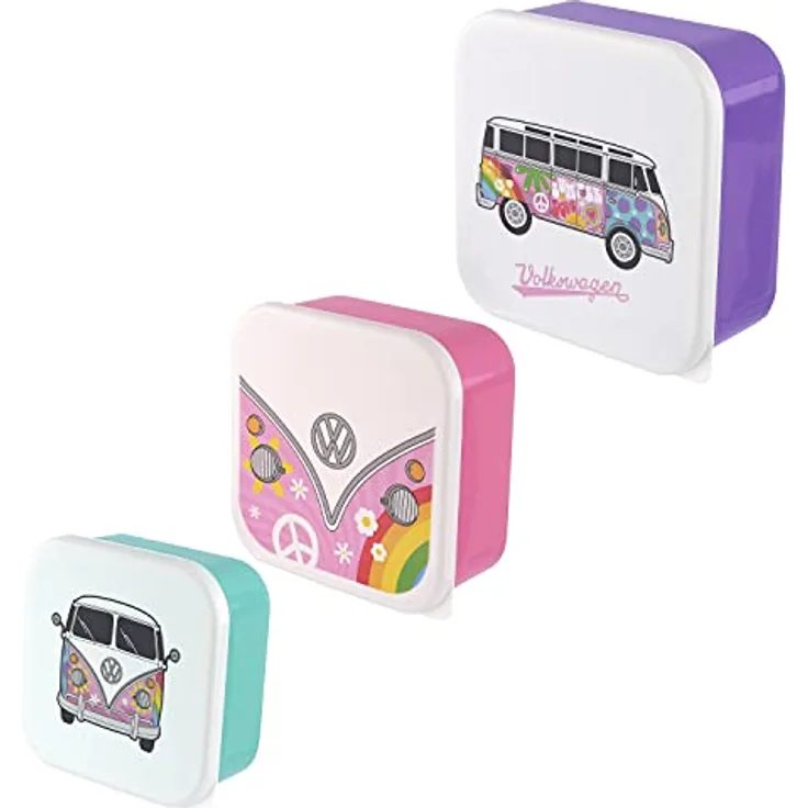 Puckator  VW T1 Summer Love Lunchboxen, 3 Stück