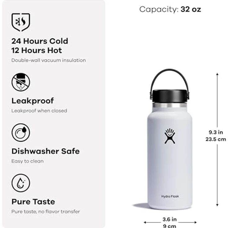 Wide Mouth Hydro Flask Flex Cap Trinkflasche – Bild 3