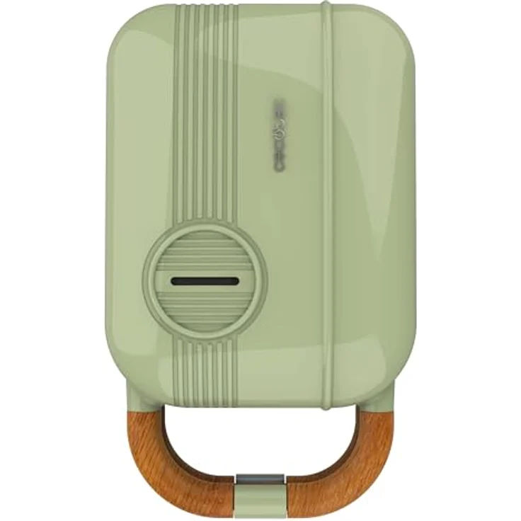 Cecotec Sandwichmaker Vintage Rock'Ntoast Retro One Grün, 700W, 3 austauschbare Platten, Rockstone-Beschichtung, rutschfeste Basis, cooler Griff – Bild 3