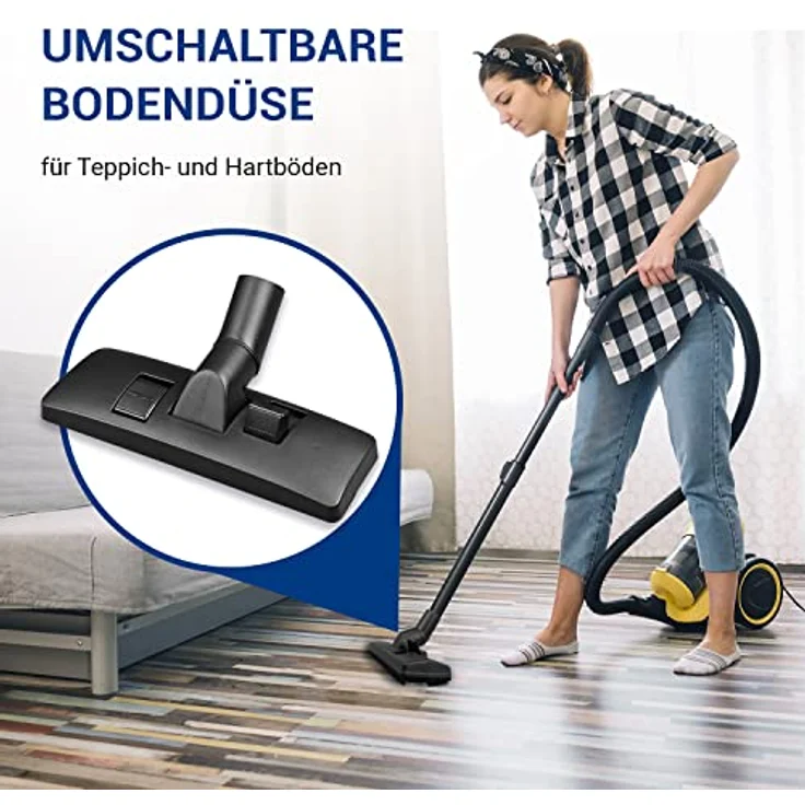 VIOKS Staubsaugerdüse Bodendüse Kombidüse Teppich Bürste Ø 35mm Ersatz für Staubsauger kompatibel mit Bosch Siemens für Teppich- und Hartfußböden – Bild 2