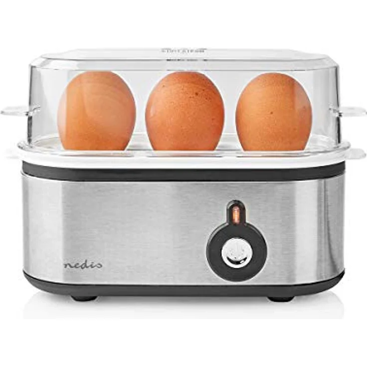 Nedis Eierkocher, 3 Eier, 210 Watt, Becher mit Piekser, Signalton – Bild 2
