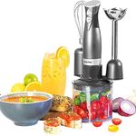 Salter EK2827COSVDEEU10 Cosmos 3-in-1 Stabmixer, quirlen, verrühren, zerkleinern, Küchenmaschine, 500-ml-Schneidebehälter, 2 Geschwindigkeitsstufen, tragbarer Smoothie Maker und Gemüsehacker, 350 W