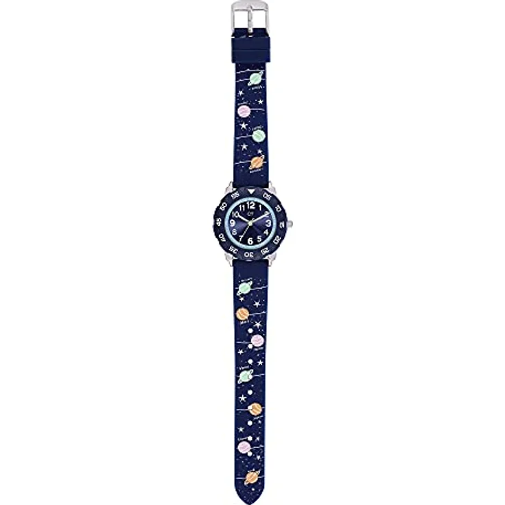 Cool Time Kids Armbanduhr mit Silikon Armband CT-0022-PQ, Weltraum-Motiv, blau – Bild 3