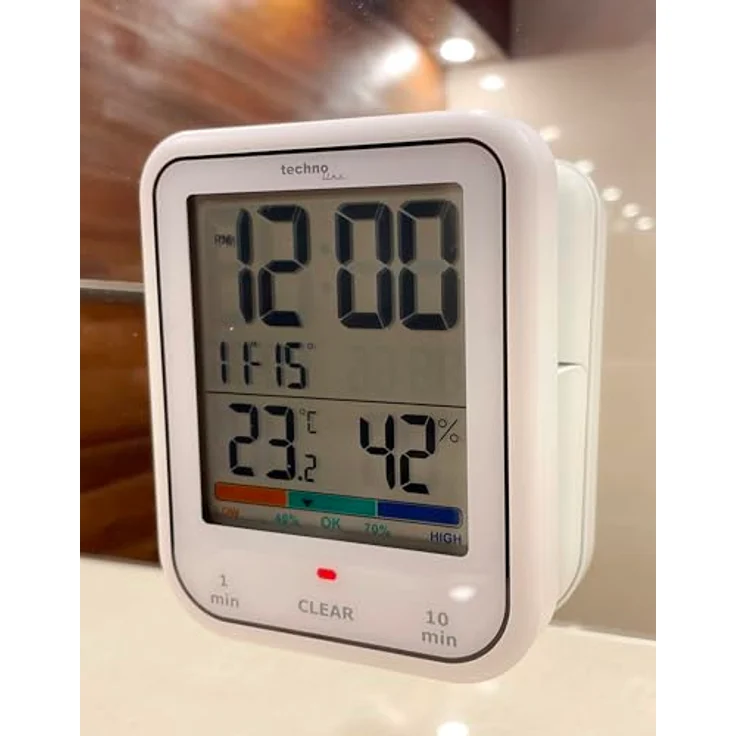 technoline Quarzwecker WT 380, Badezimmer-Timer mit Countdown bis 99 Min., Raumkomfortanzeige und Innentemperaturanzeige – Bild 2