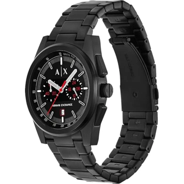 Armani Exchange Herren Analog Quarz Uhr mit Edelstahl Armband AX2864, schwarz – Bild 2