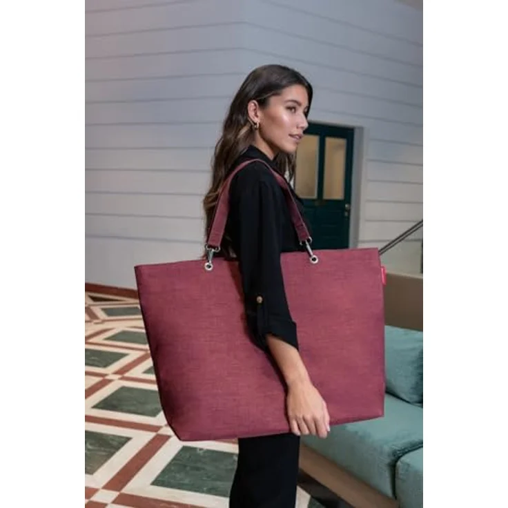 Reisenthel Einkaufstasche shopper XL, großer Einkaufsbeutel mit abnehmbaren Henkeln und Handytasche, braun – Bild 6