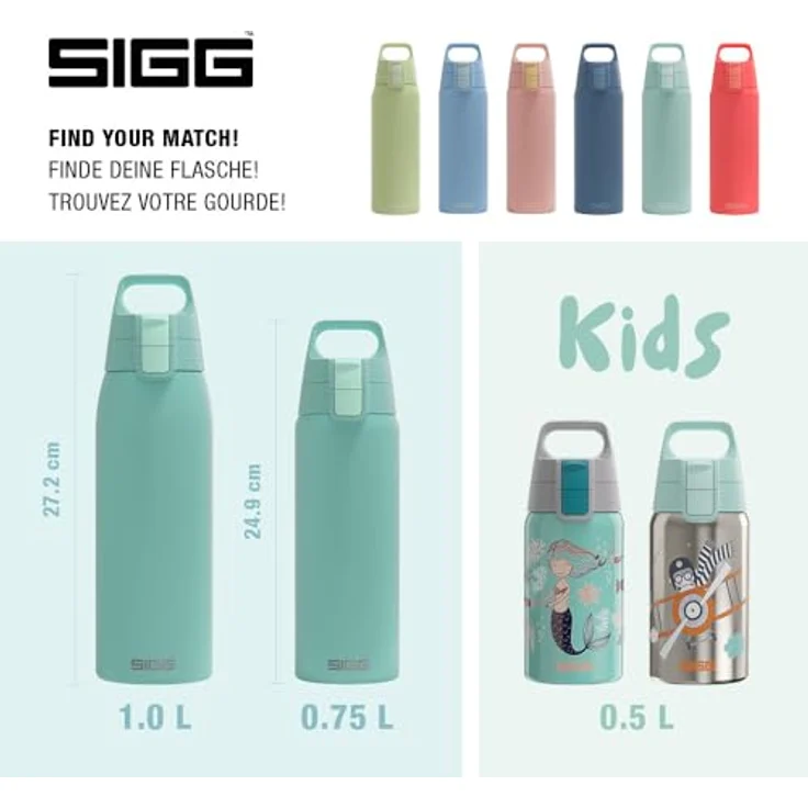 SIGG Trinkflasche Shield One Glacier 0,75L, hellblau – Bild 6