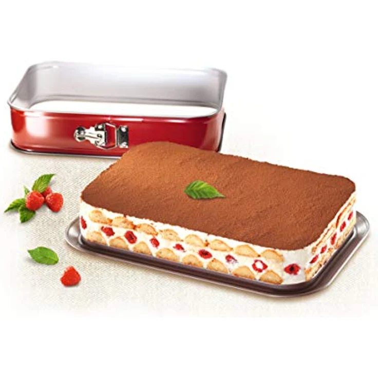Tefal Forma rozkładana DeliBake 36x24 cm, Backform aus Kohlenstoffstahl mit Teflonbeschichtung, rot – Bild 2