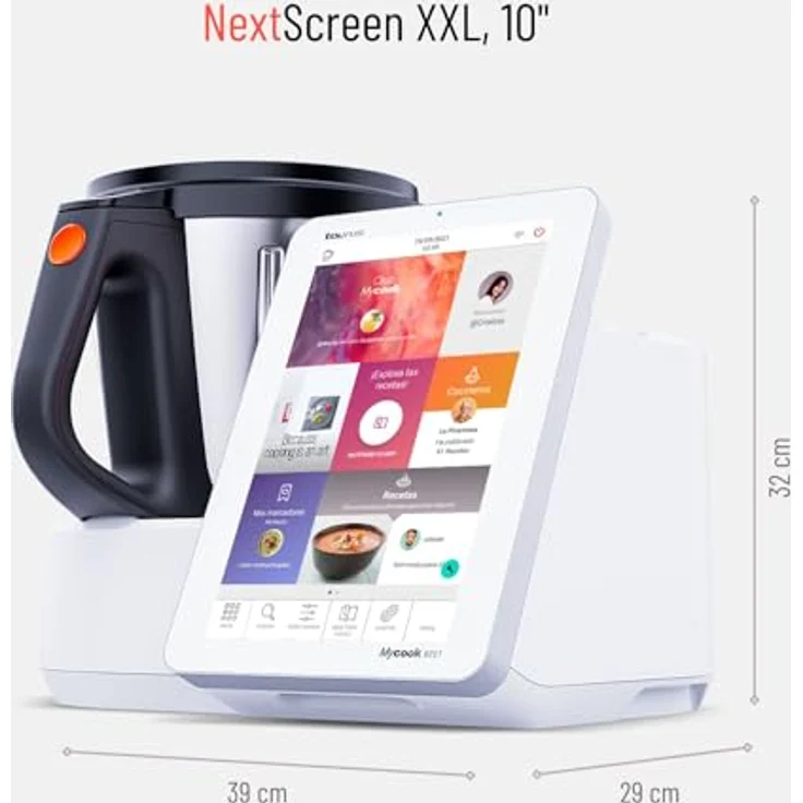 Taurus Mycook Next Küchenmaschine mit WiFi, 2000 W, 3,75 l, XXL-Display, Sprachkocher, bis zu 140 Grad, Induktion, Multifunktions-App, MyCook, Konnektivität mit Ihrem Smartphone, Zubehör Set – Bild 2