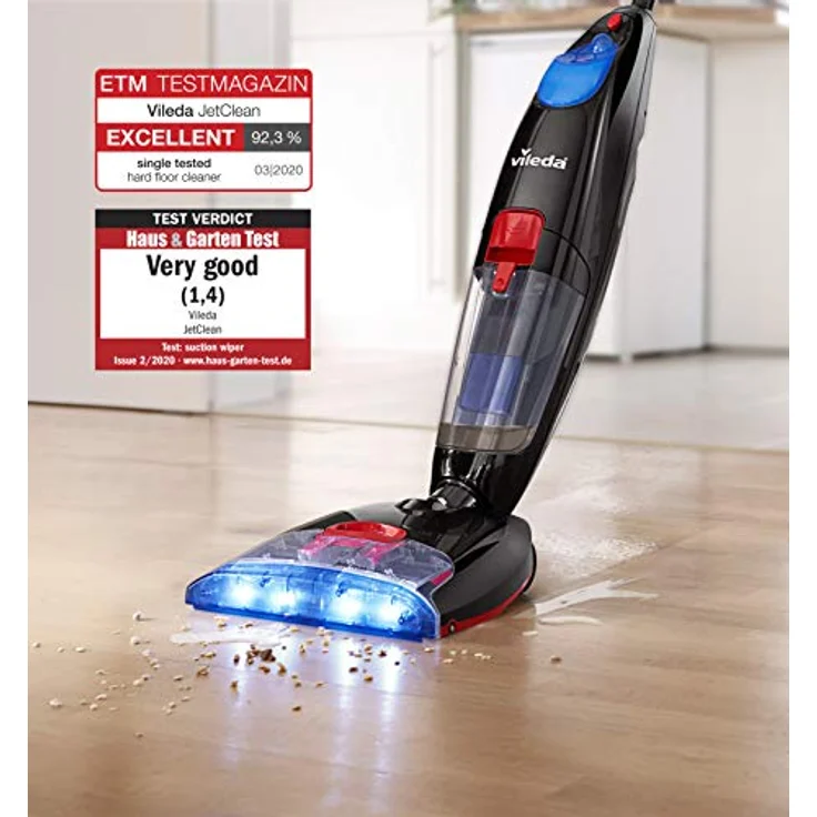 Vileda JetClean 2in1 Bodenreiniger (163302) Saugwischer für alle Hartböden – Bild 2