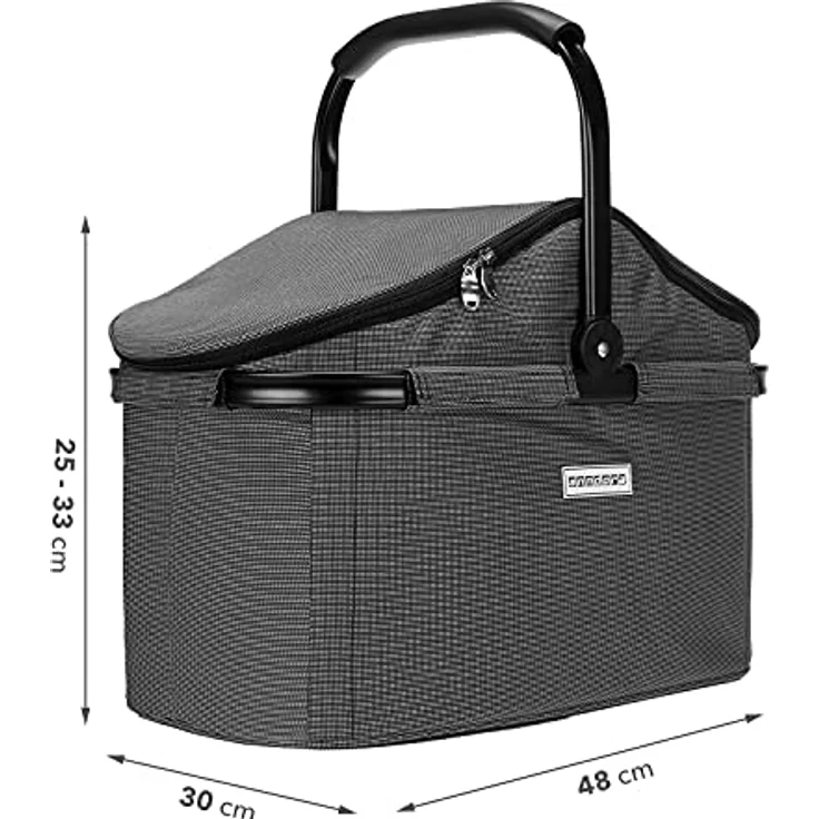 anndora TW-1402-568 Kühlkorb, Isolierkorb, 25 Liter, Polyester, grau – Bild 9